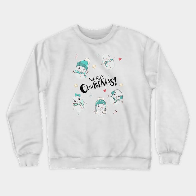 Funny and Kawaii Christmas Crewneck Sweatshirt by KyasSan